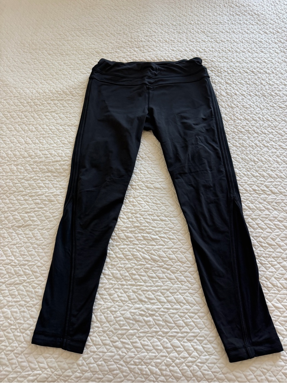 Lululemon Black Running Leggings | Size 8 | Zip Pockets
